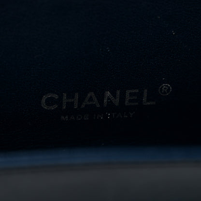 Chanel Patent Quilted Maxi Double Flap Navy Blue 6 of 12