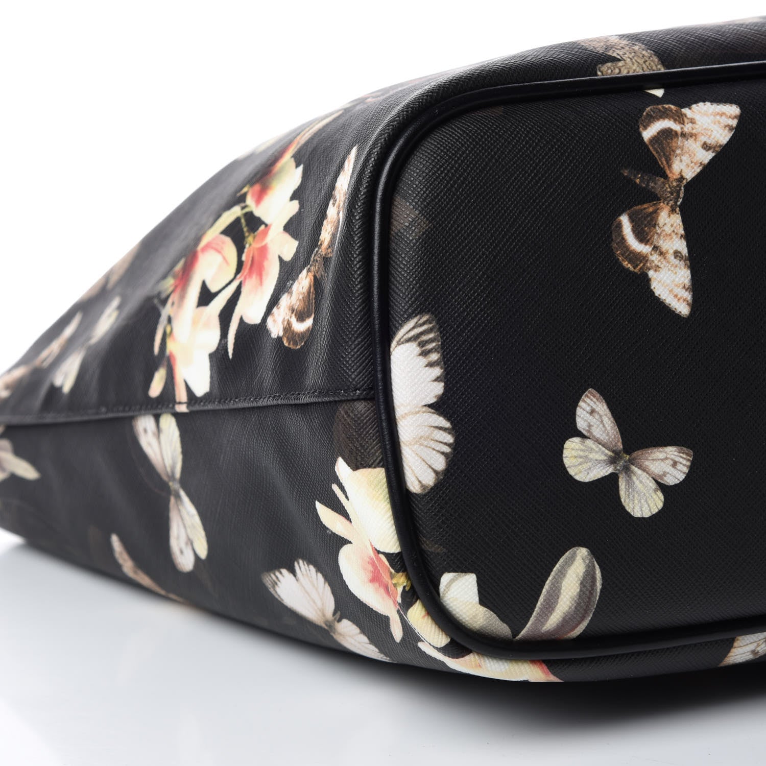 Givenchy Coated Canvas Magnolia and Moth Print Medium Antigona Tote Black 8 of 9