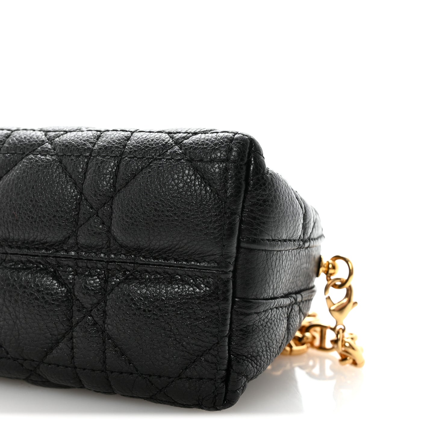 Supple Calfskin Cannage D-Cosy Pouch Black