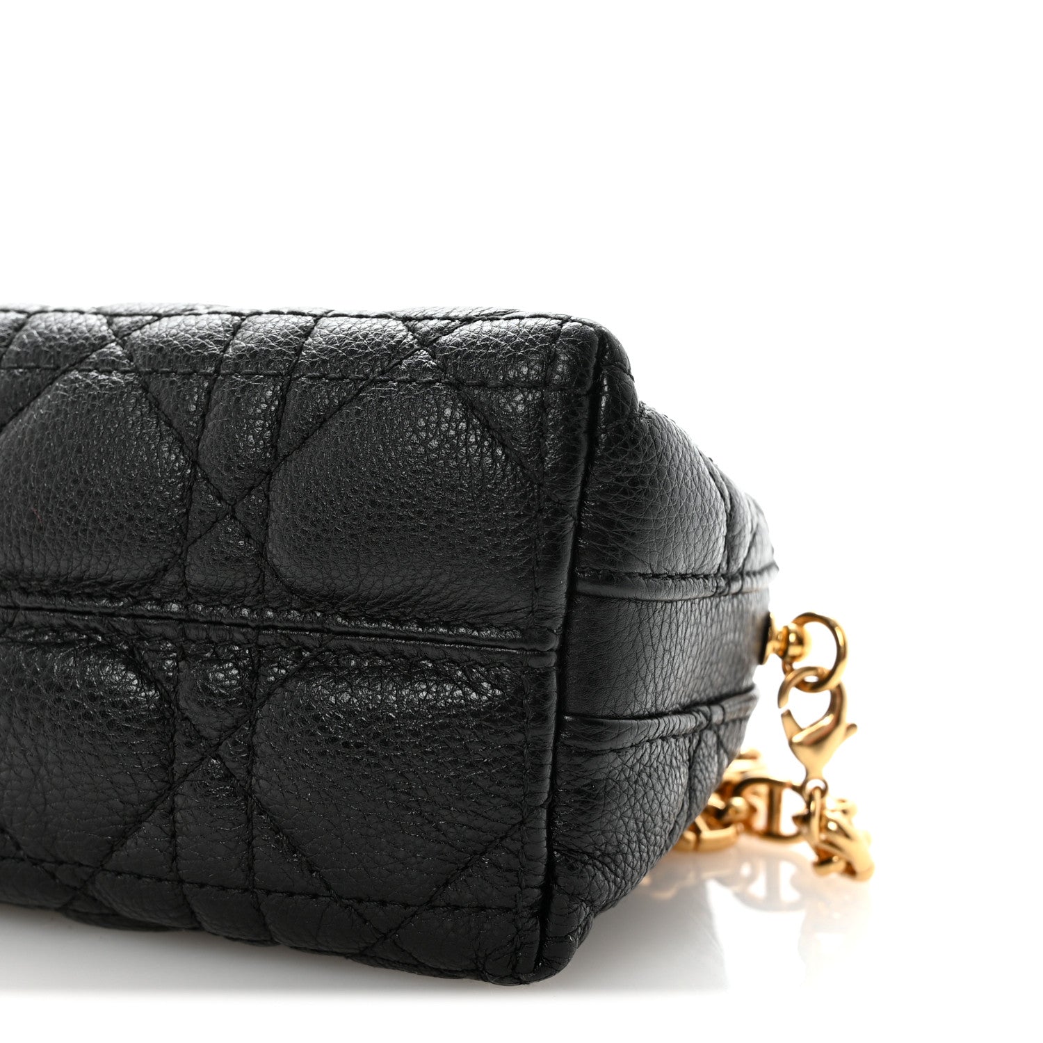 Christian Dior Supple Calfskin Cannage D-Cosy Pouch Black 9 of 9