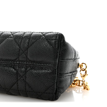 Christian Dior Supple Calfskin Cannage D-Cosy Pouch Black 9 of 9