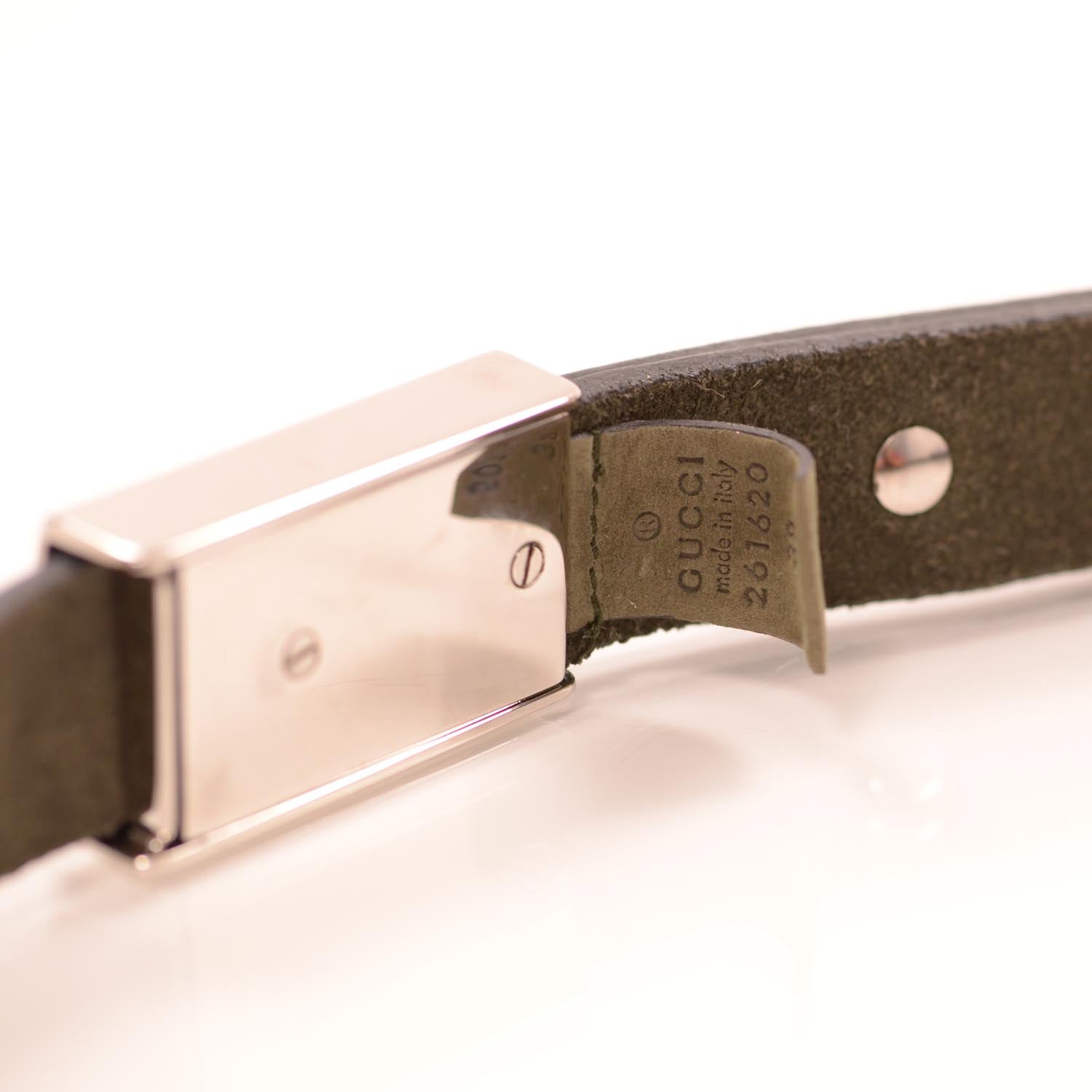Gucci Suede Simple Belt 38 3 of 5