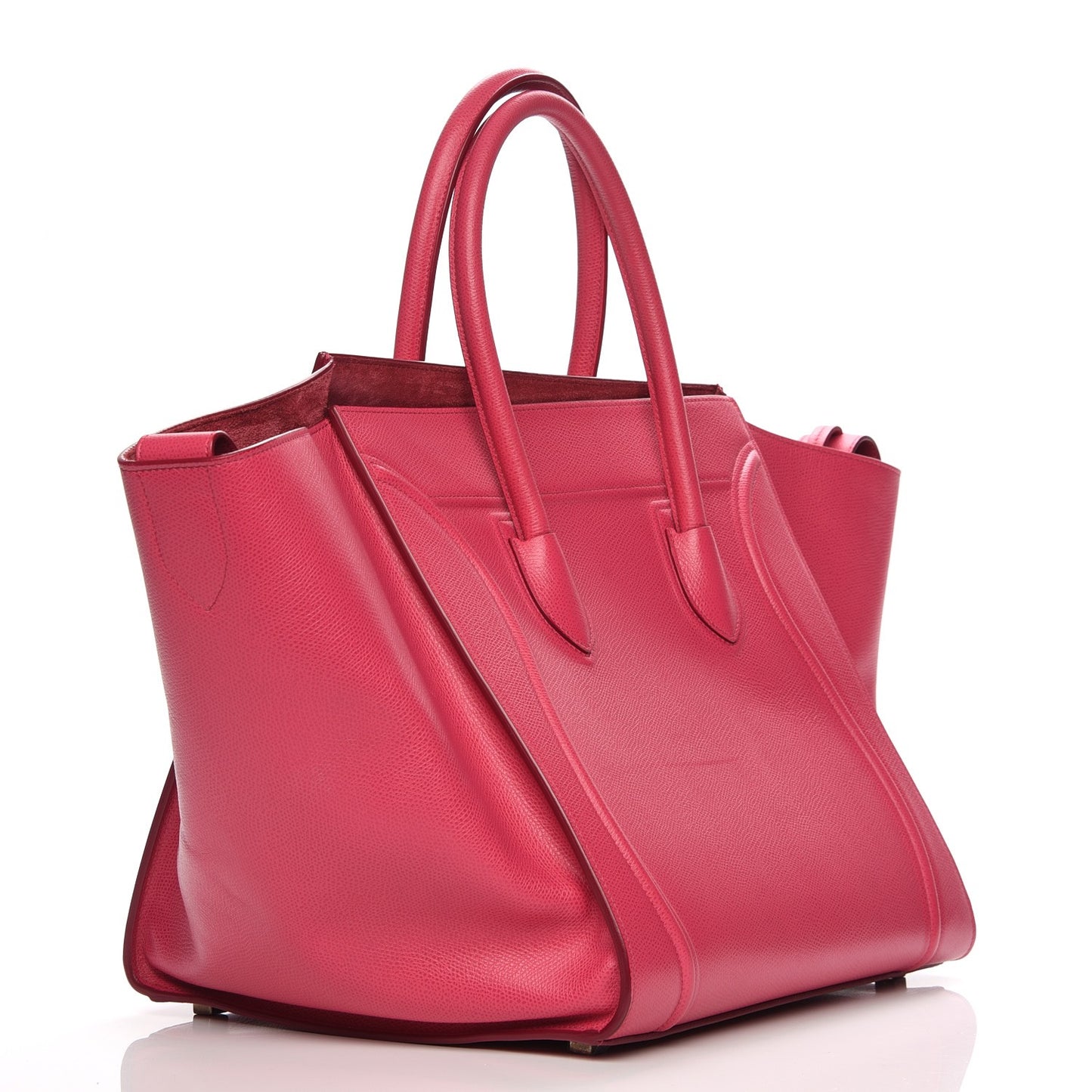 Grained Calfskin Medium Phantom Luggage Fuchsia