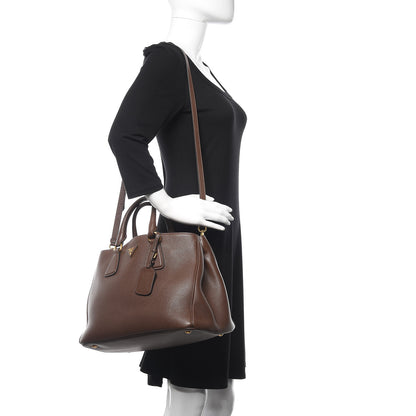 Prada Vitello Daino Shoulder Bag Bruciato 2 of 11