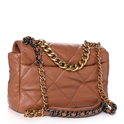 Chanel Lambskin Quilted Large Chanel 19 Flap Brown 3 of 10