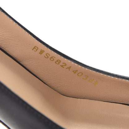 Valentino Garavani Nappa Pearl Bow Peep Toe Slingback Pumps 38.5 Black 10 of 11