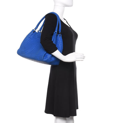 Bottega Veneta Nappa Intrecciato Parachute Bag Signal Blue 2 of 9
