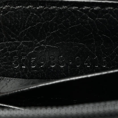 Gucci Vintage Calfskin Interlocking G Zip Wallet Black 7 of 12