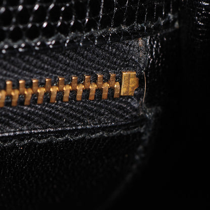 Hermes Lizard Kelly Sellier 28 Black 24 of 26