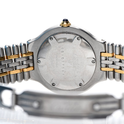 Cartier Stainless Steel 18K Yellow Gold 31mm Must De 21 Bullet Link Quartz Watch 6 of 7