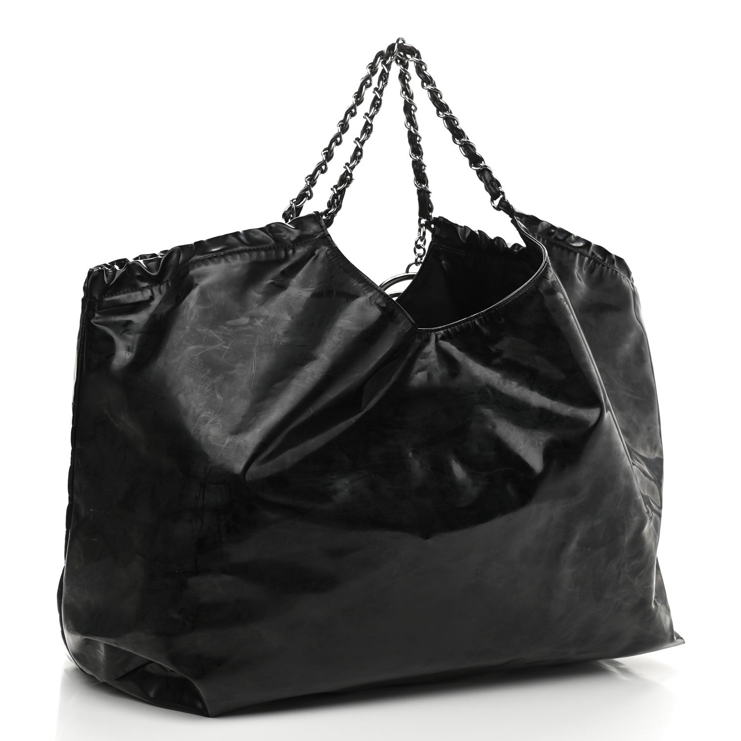 Chanel Vinyl XL Coco Cabas Black 2 of 10