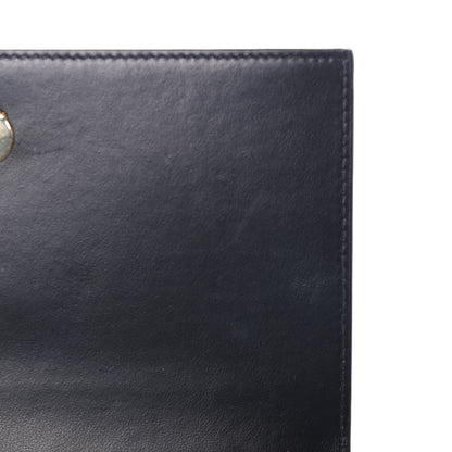 Saint Laurent Calfskin Crocodile Embossed Kate Monogram Tassel Chain Wallet Black 10 of 10