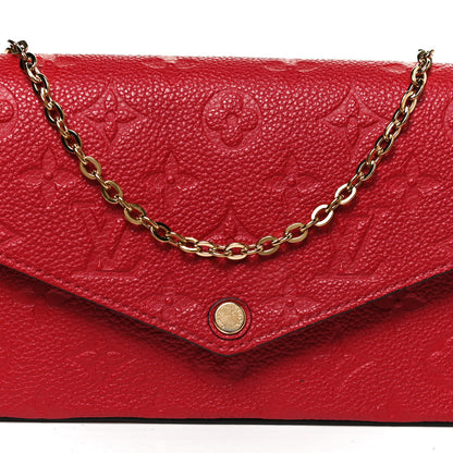 Louis Vuitton Empreinte Pochette Felicie Chain Wallet Scarlet 8 of 10