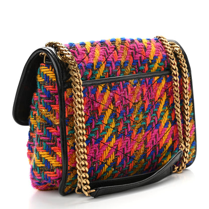 Saint Laurent Tweed Calfskin Matelasse Monogram Medium Niki Chain Satchel Multicolor 3 of 10