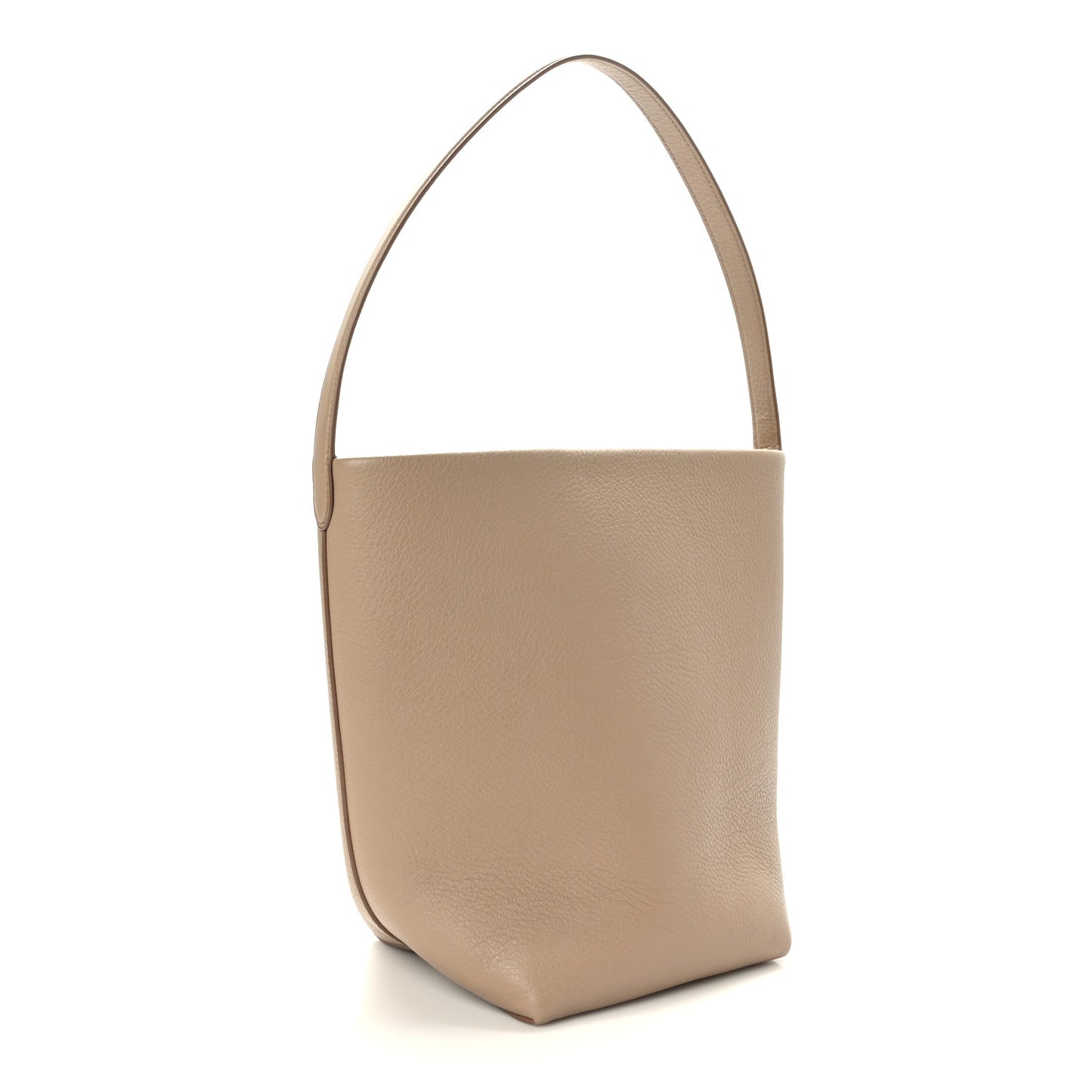 Grained Calfskin Medium N/S Park Tote Dark Taupe