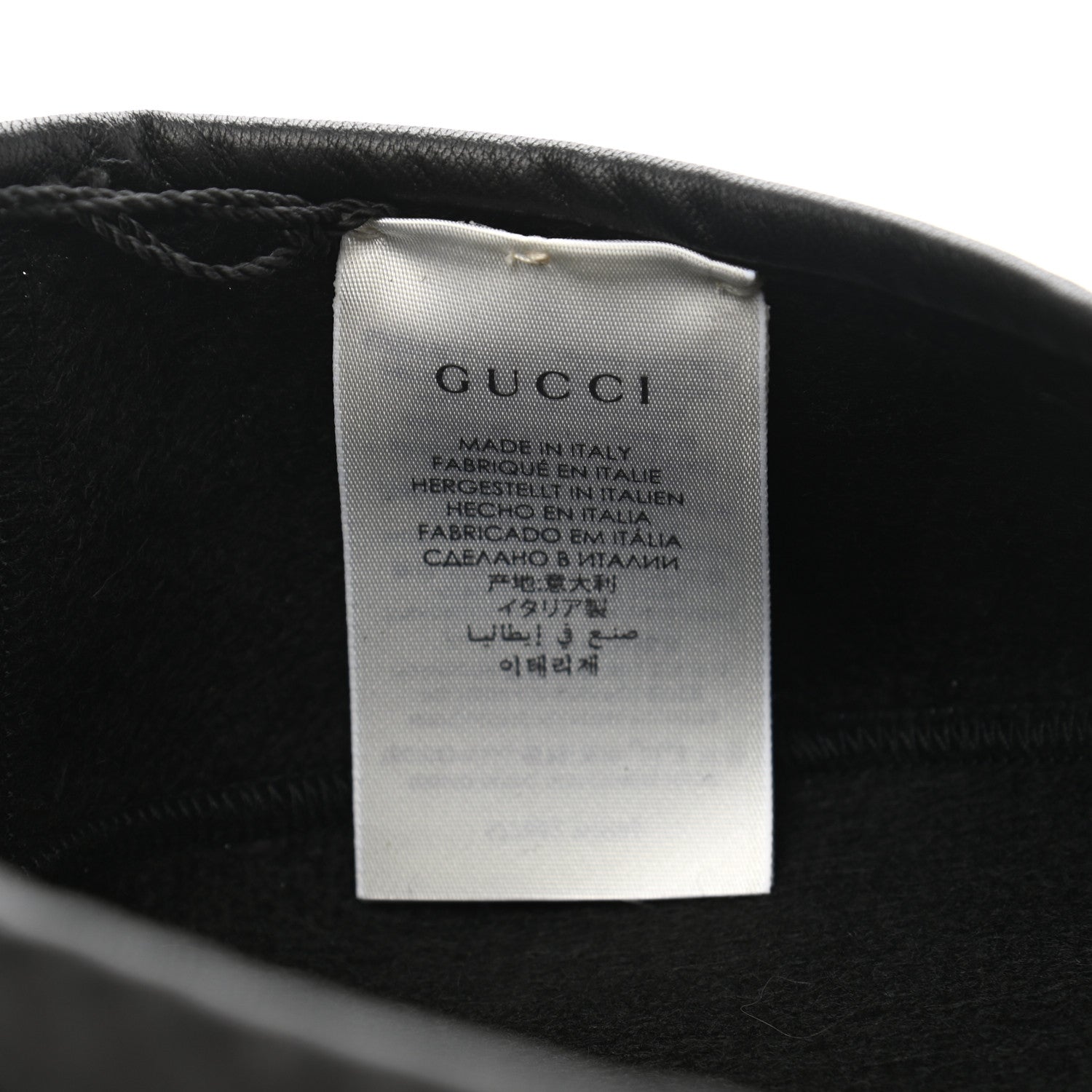 Gucci Felt Embroidered GG Patch Beret Hat L Black 8 of 8