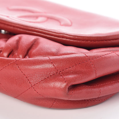 Chanel Lambskin Half Moon Wallet On Chain WOC Red 16 of 17