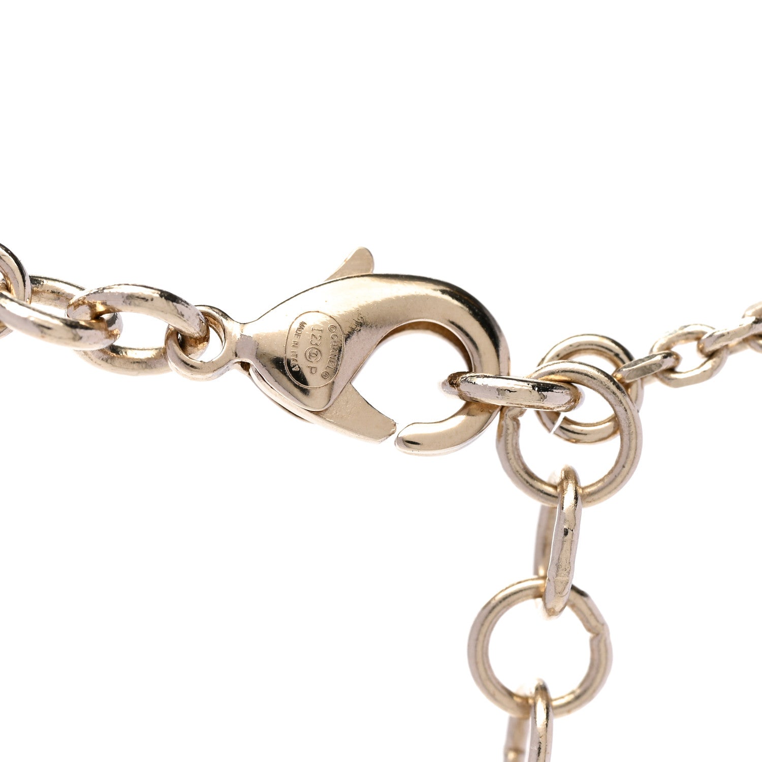 Chanel Crystal CC Star Necklace Gold Pink Blue 5 of 6