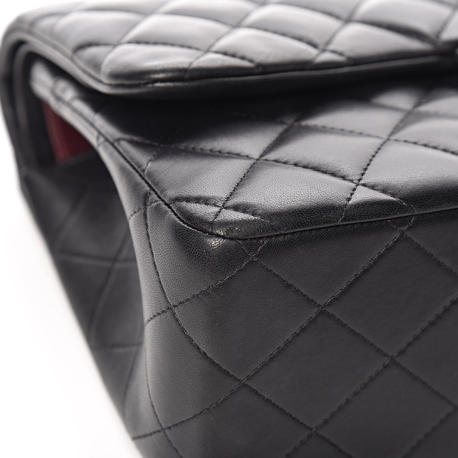 Chanel Lambskin Quilted Jumbo Double Flap Black 13 of 18