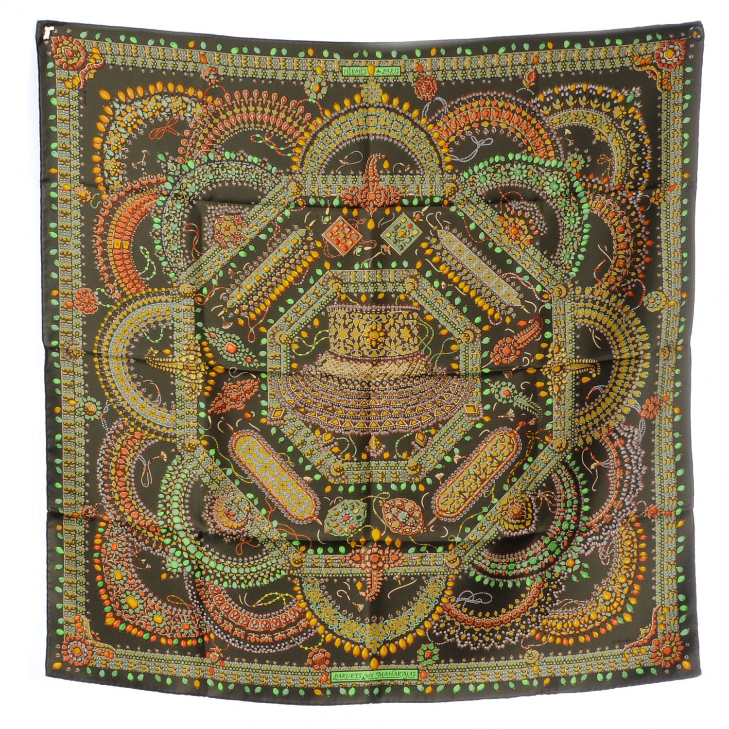 Hermes Silk Parures Des Maharajas Scarf 90 2 of 7