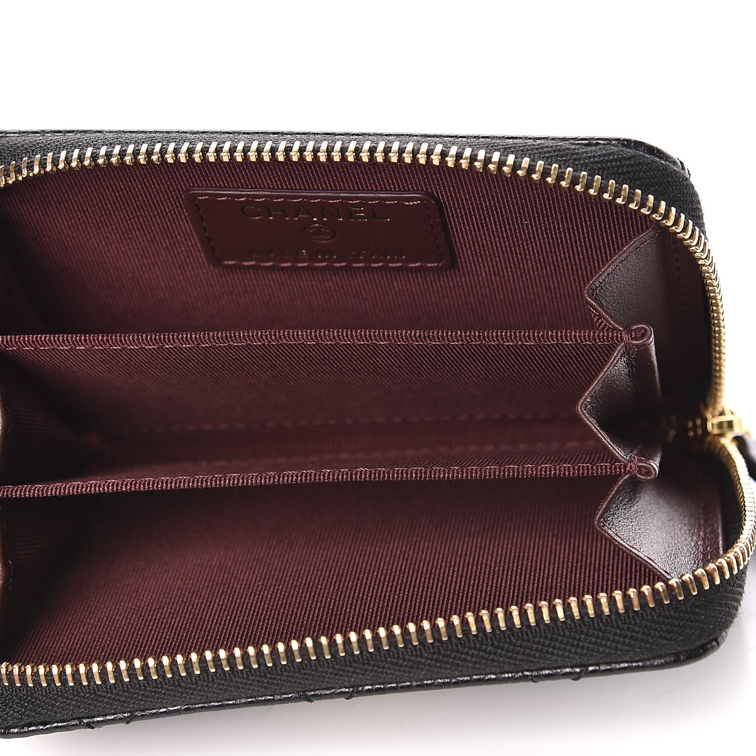 Chanel Caviar Quilted Zip Coin Purse Black 5 of 8