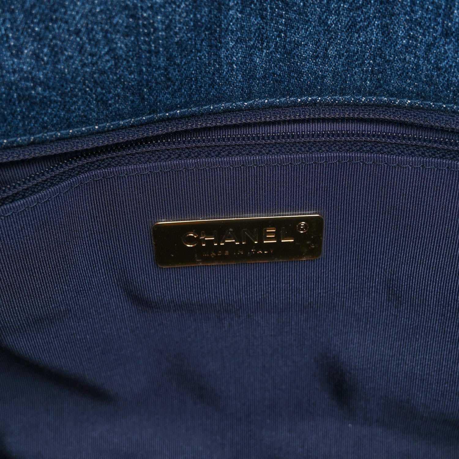 Chanel Denim Quilted Large Chanel 19 Flap Blue 6 of 10