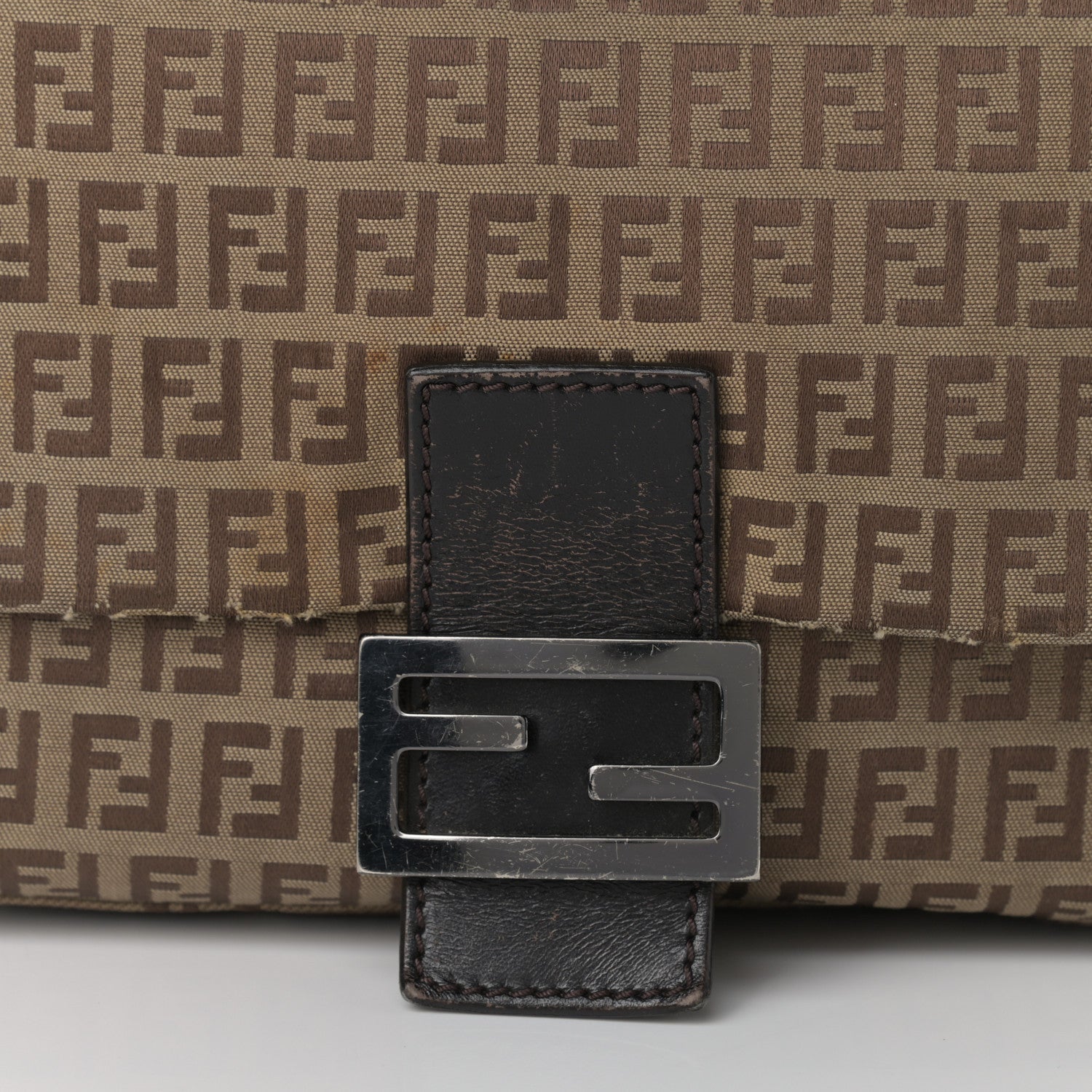 Fendi Zucchino Mama Baguette Dark Brown 8 of 14