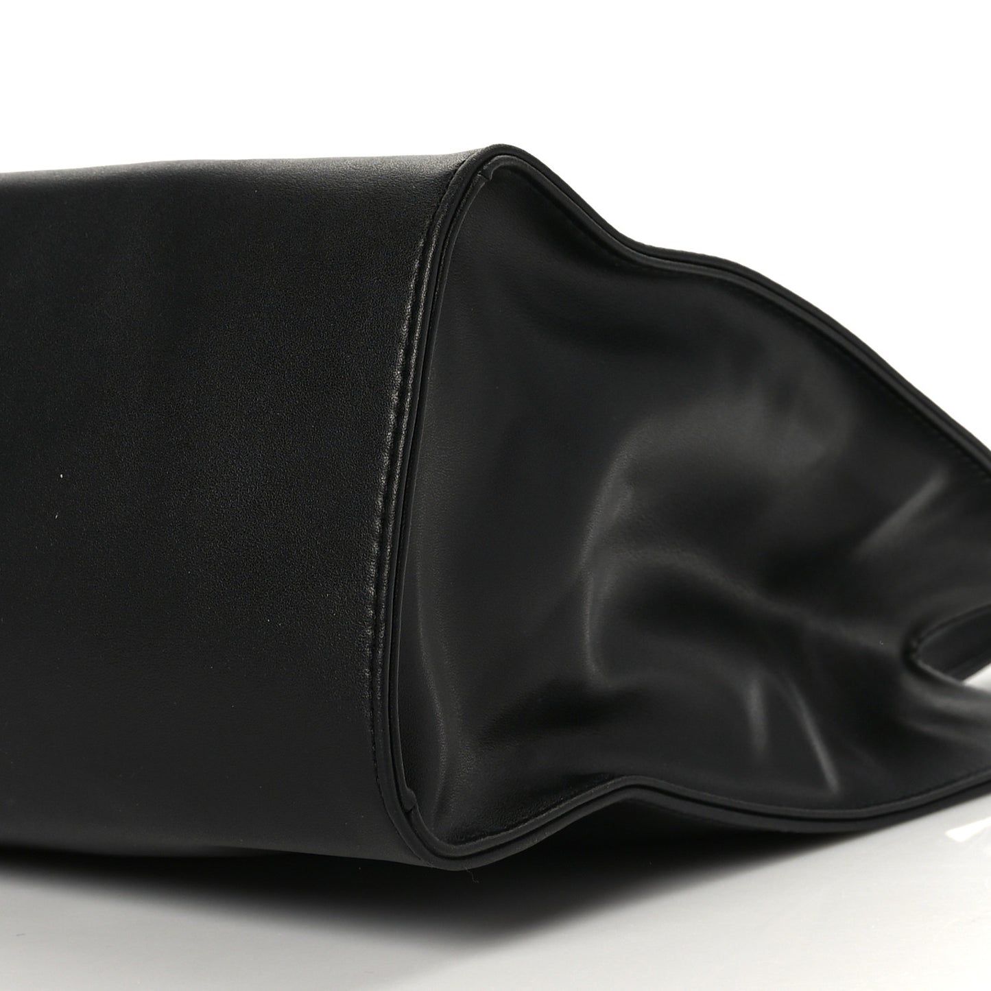 Vegan Leather Medium Shopping Bag Black