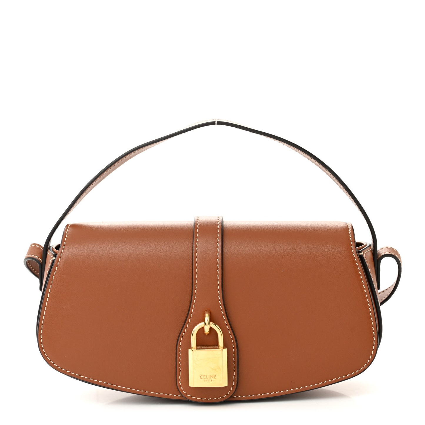 Smooth Calfskin Tabou Clutch On Strap Tan