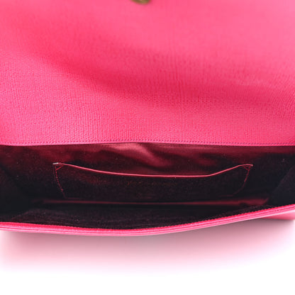 Saint Laurent Calfskin Classic Y Ligne Clutch Fuchsia 5 of 9