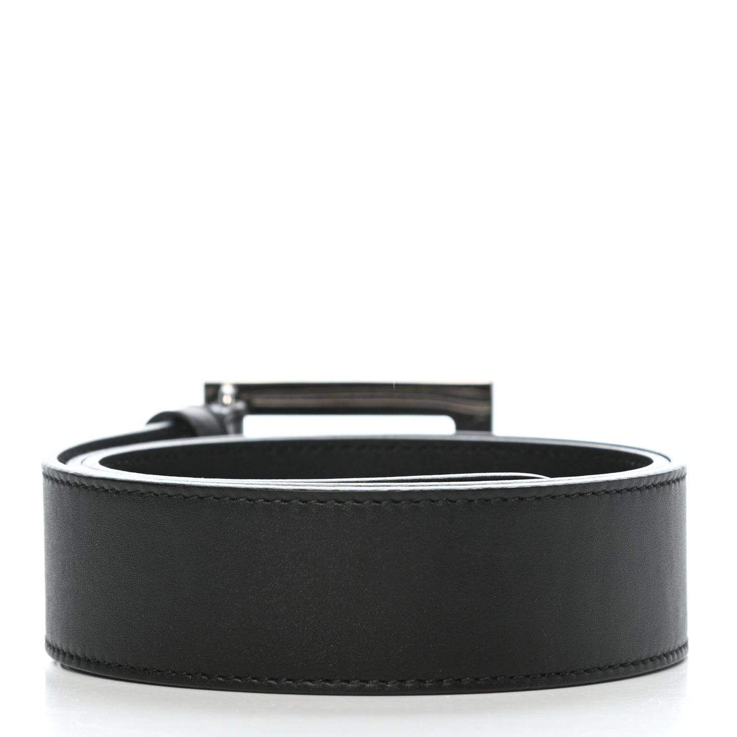 Calfskin Crystal Square G Madelyn Belt 80 32 Black
