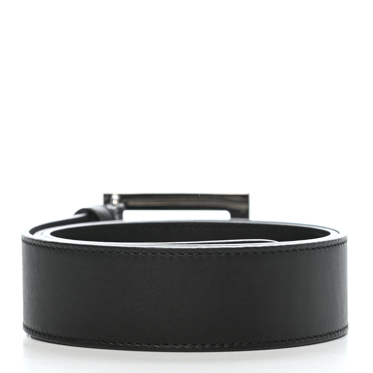 Gucci Calfskin Crystal Square G Madelyn Belt 80 32 Black 2 of 4