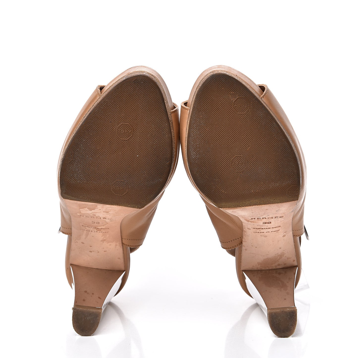 Calfskin Ankle Peep Toe Booties 36