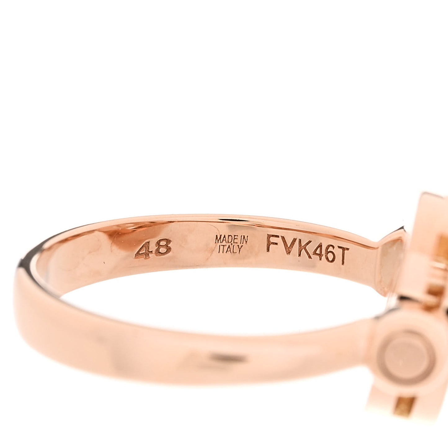18K Rose Gold Diamond Bvlgari Bvlgari Ring 48 4.5
