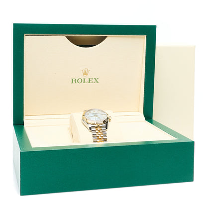 Rolex Stainless Steel 18K Yellow Gold Diamond Mother of Pearl 31mm Oyster Perpetual Datejust Watch 278273 5 of 5