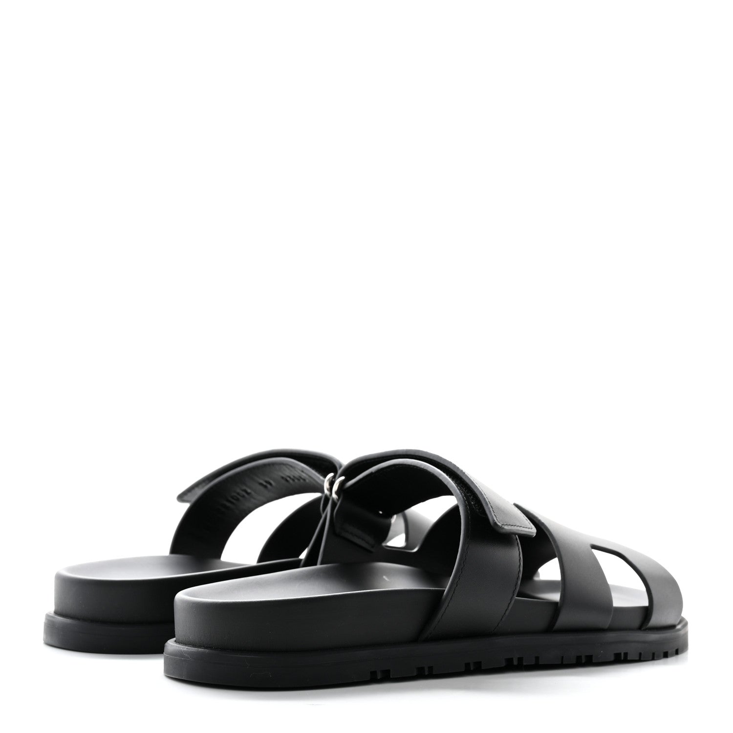 Hermes Calfskin Womens Chypre Sandals 39 Black 4 of 12