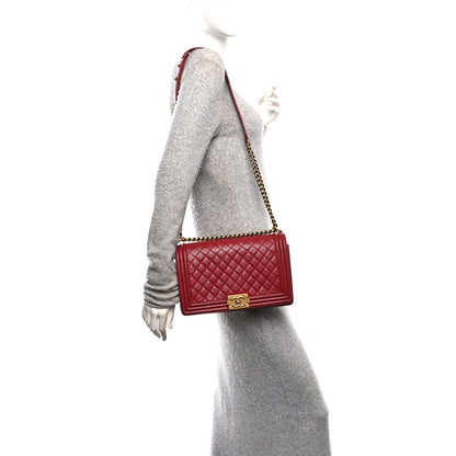 Chanel Lambskin Quilted New Medium Boy Flap Red 2 of 10