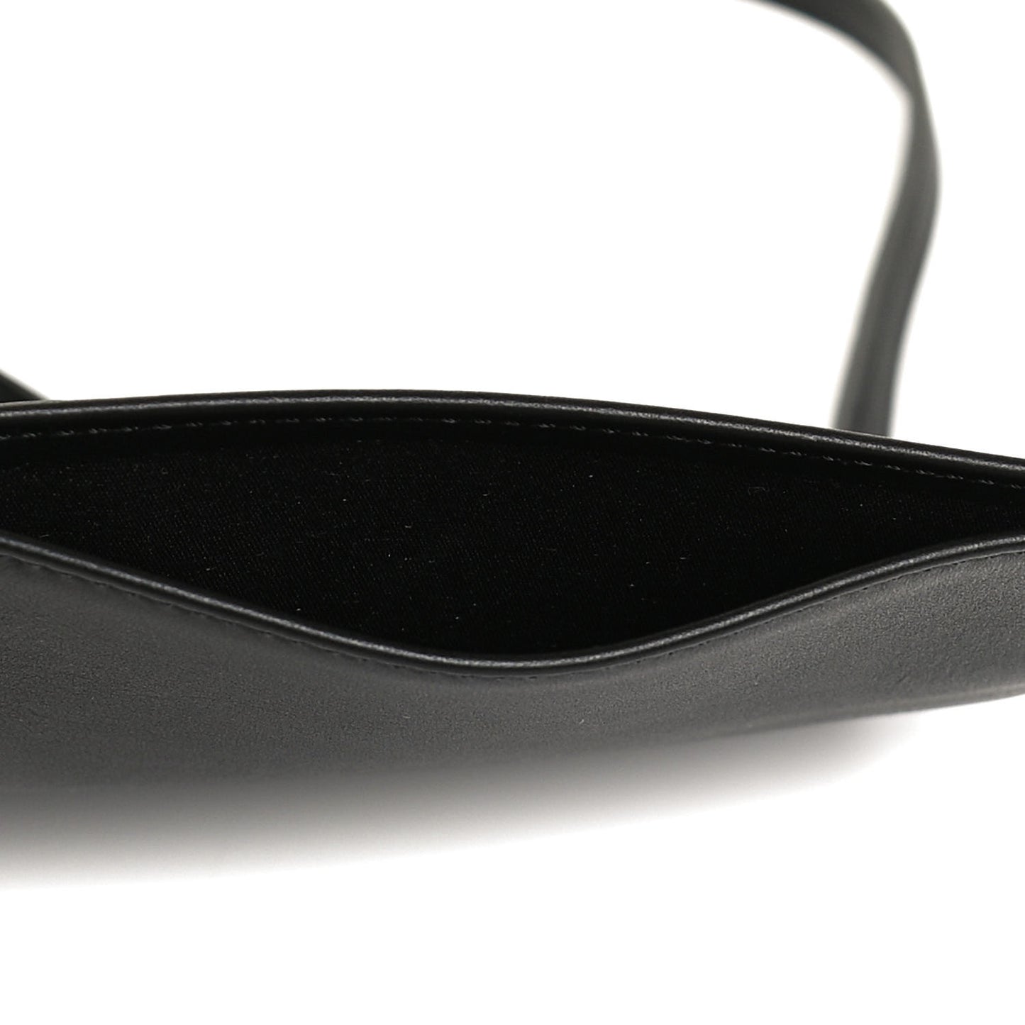 Calfskin Phone Pouch Crossbody Black