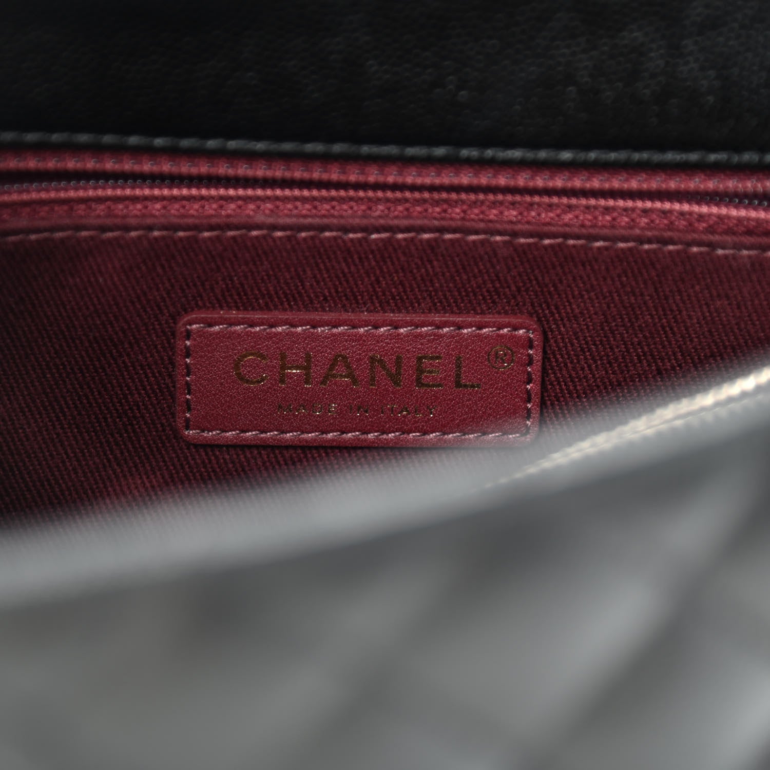 Chanel Caviar Lizard Embossed Quilted Small Coco Handle Flap Black 6 of 10