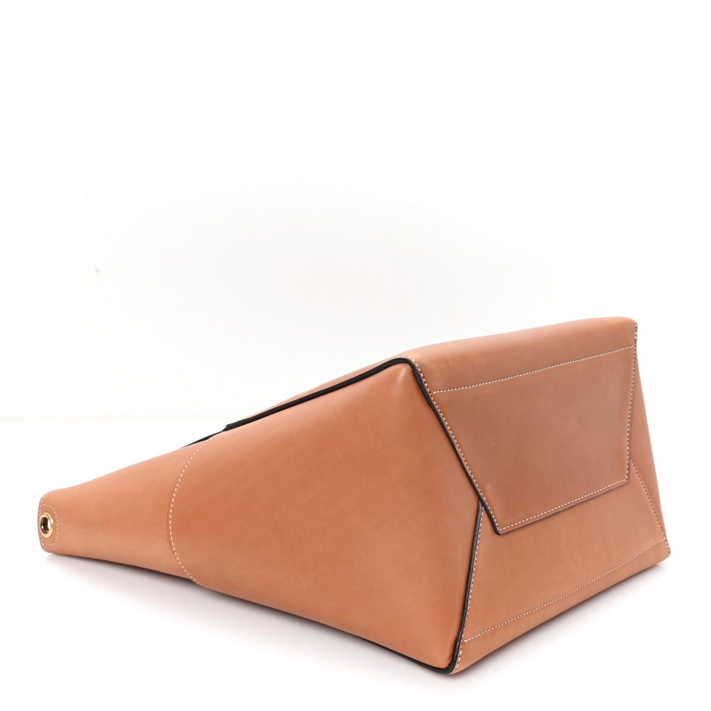 Natural Calfskin Seau Sangle Bucket Bag Tan