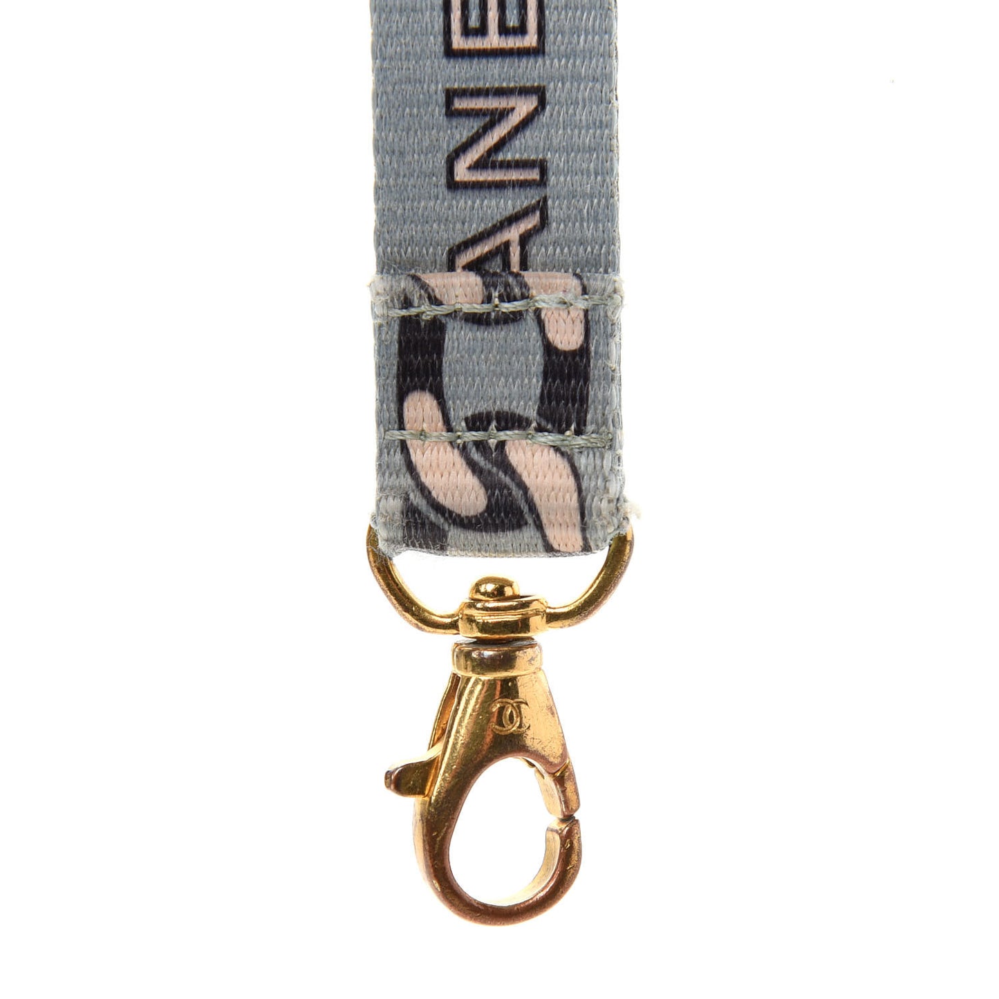 CC Lanyard Necklace Blue Gold