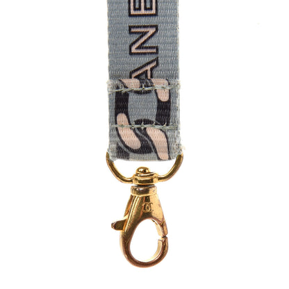 Chanel CC Lanyard Necklace Blue Gold 4 of 5