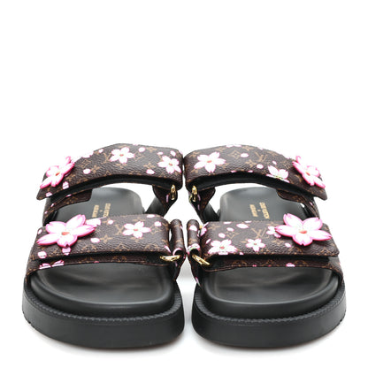 Louis Vuitton LV X TM Monogram LV Sunset Flat Comfort Mule 35 Sakura Brown 3 of 9