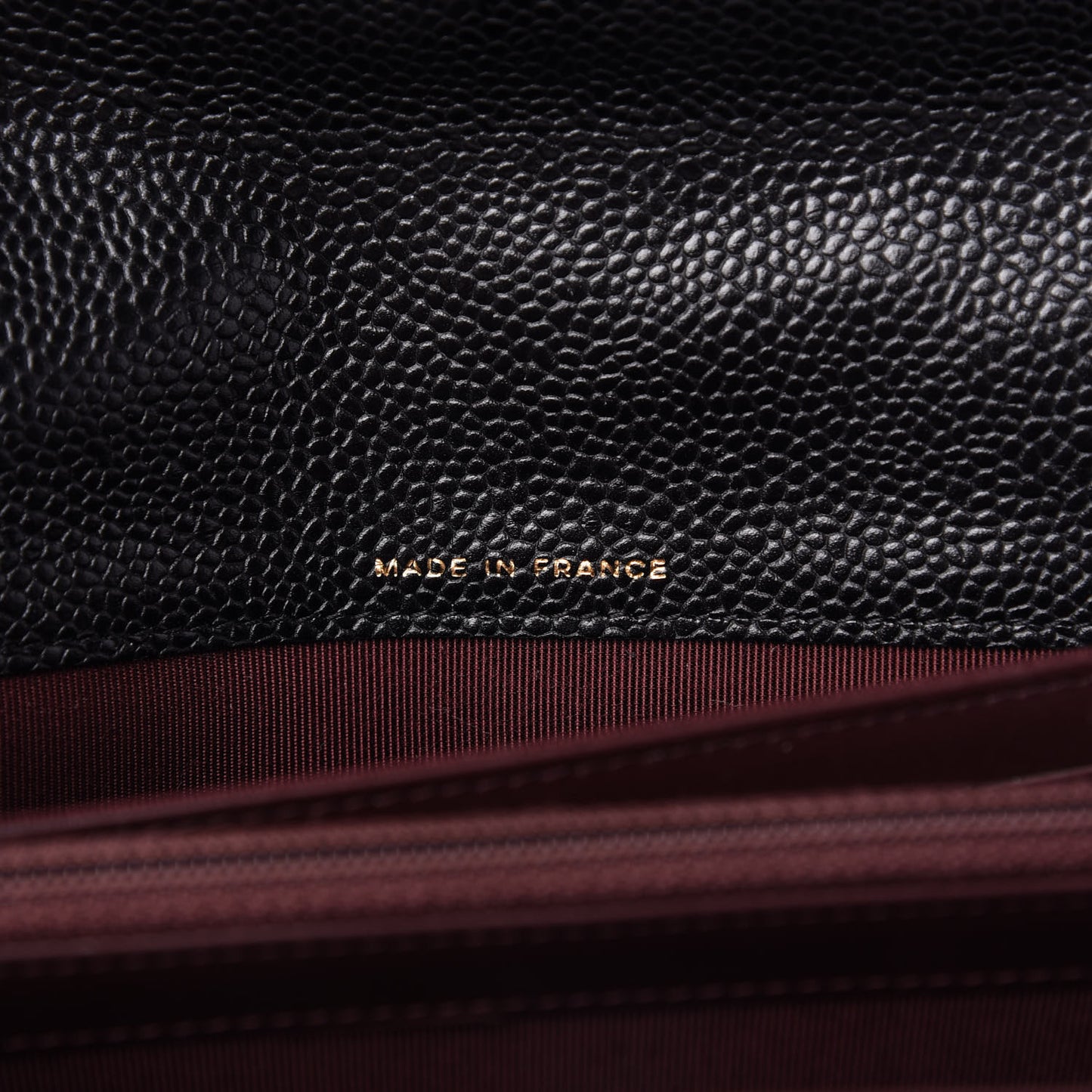 Caviar Quilted Large Gusset Flap Wallet Black