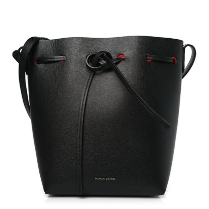 Mansur Gavriel Saffiano Mini Bucket Bag Black Flamma 1 of 10