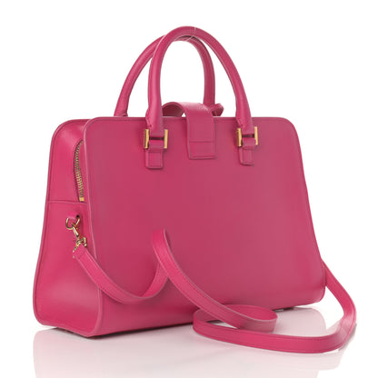 Saint Laurent Calfskin Small Monogram Cabas Fuchsia 4 of 14