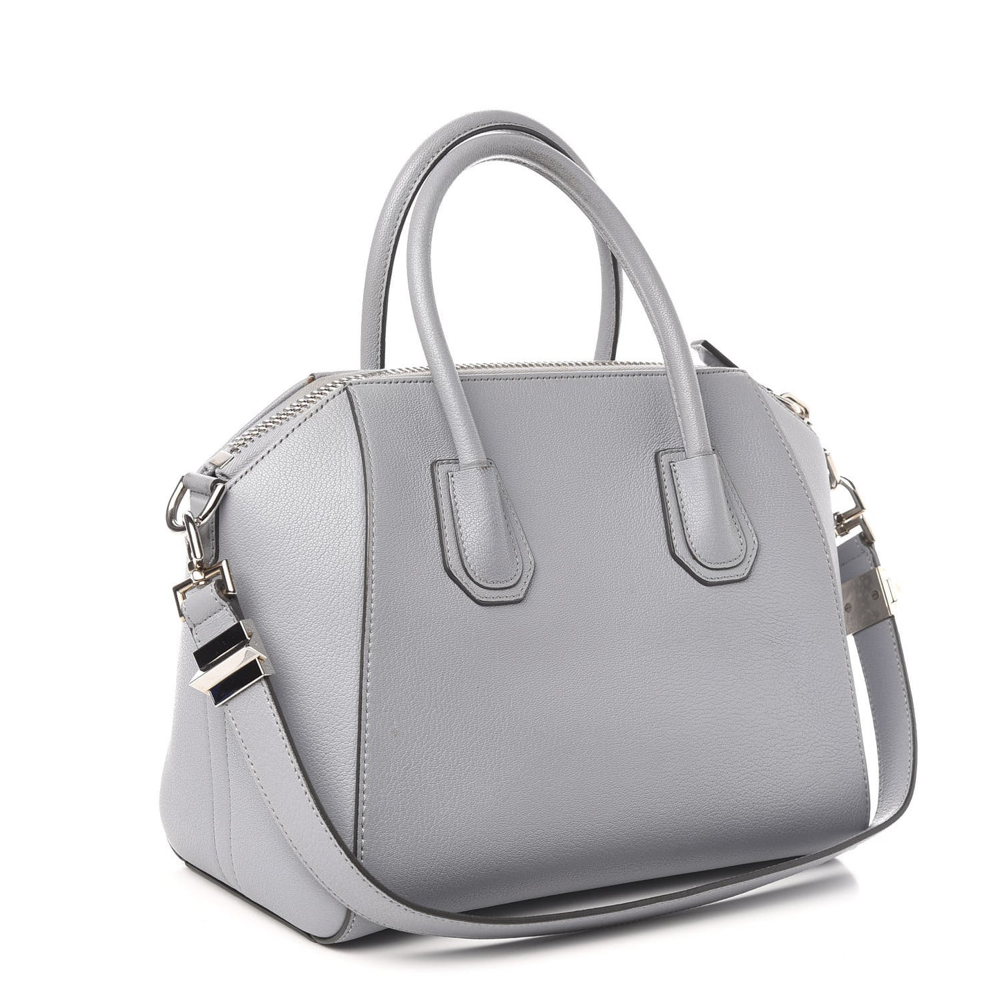 Sugar Goatskin Small Antigona Pearl Grey