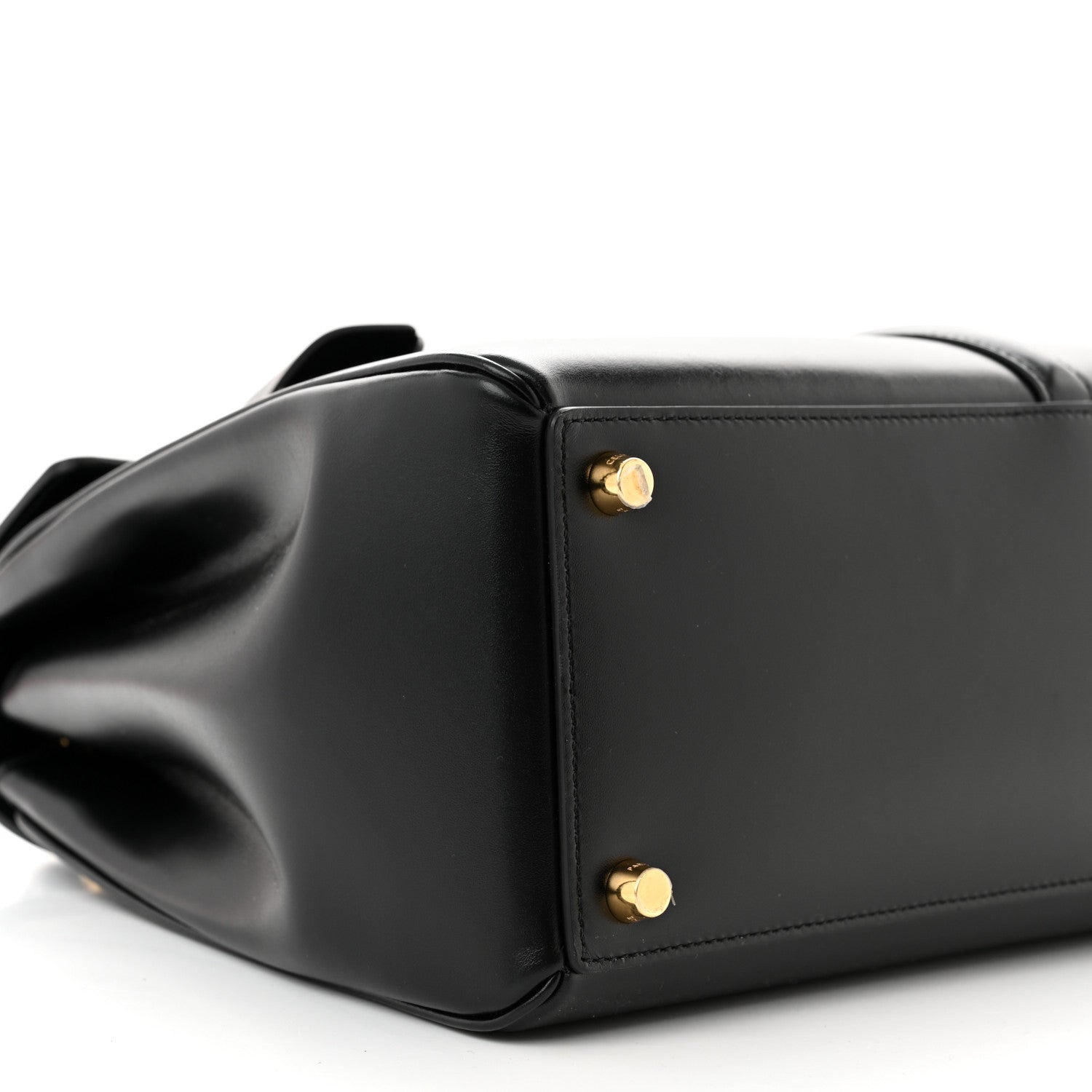Celine Satinated Calfskin Medium 16 Top Handle Bag Black 11 of 12