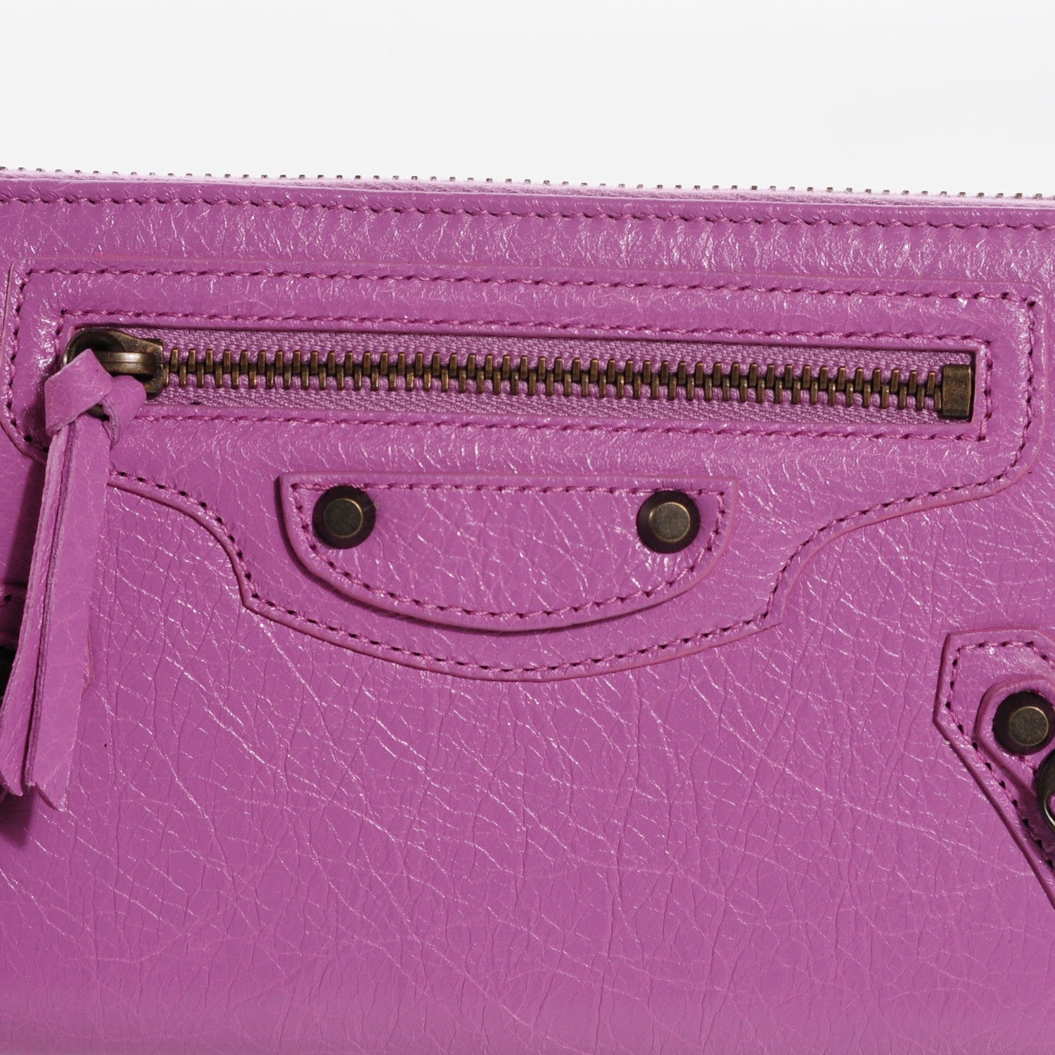 Balenciaga Agneau Classic Hardware Continental Zip Around Wallet Rose Berlingot 9 of 12