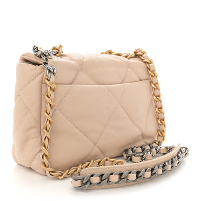 Chanel Lambskin Quilted Medium Chanel 19 Flap Beige 3 of 10